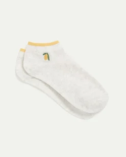 Anklet Socks with Lemon at Hem