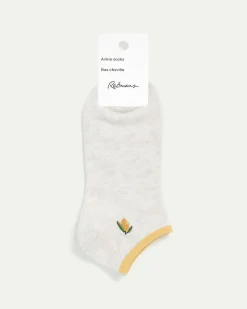 Anklet Socks with Lemon at Hem