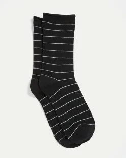 Bamboo Viscose Crew Socks with Stripes