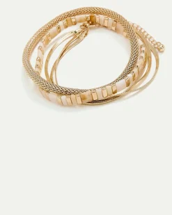 Beaded Elastic Bracelets - Set of 3