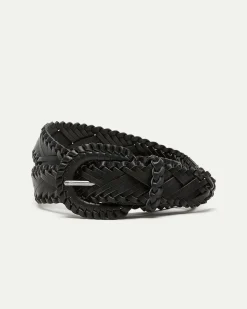 Braided Faux Leather Belt