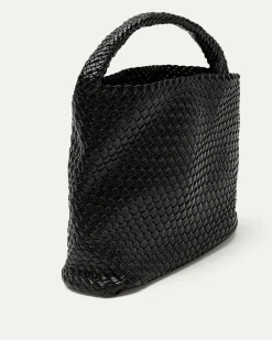 Braided Faux-Leather Tote Bag