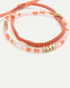 Cord and Beaded Bracelets - Set of 2