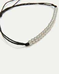Cord Bracelet with Metal Beads