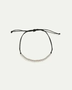 Cord Bracelet with Metal Beads