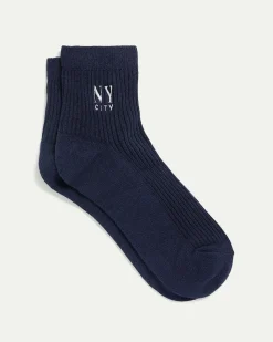 Cotton Anklet Socks with Ruffled Hems