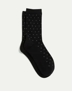 Cotton Crew Socks with Dots