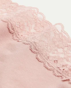 Cotton High Waist Panty with Lace