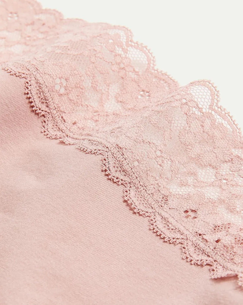 Cotton High Waist Panty with Lace