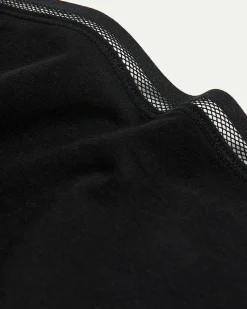 Cotton Hipster Panties with Lace Waistband - R Line