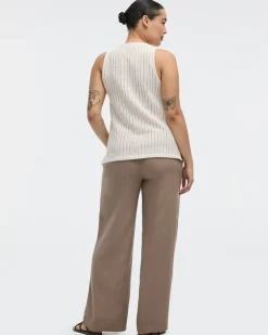 Crew-Neck Crochet Tank
