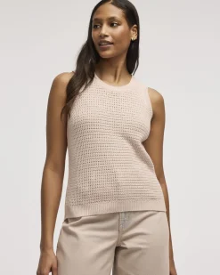 Crew-Neck Tank with Fancy Stitches