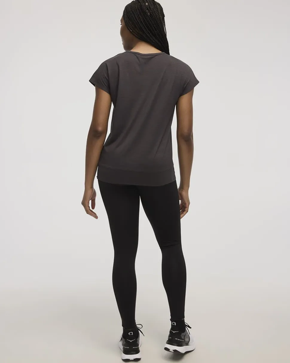 Crew-Neck T-Shirt with Twisted Front - Dry-Lux (R) Hyba