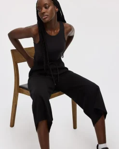 Cropped Wide-Leg Scuba Pants - Hyba
