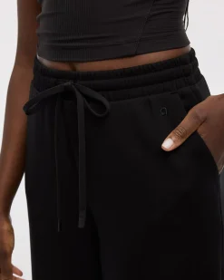 Cropped Wide-Leg Scuba Pants - Hyba
