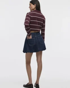 Denim Bubble Miniskirt