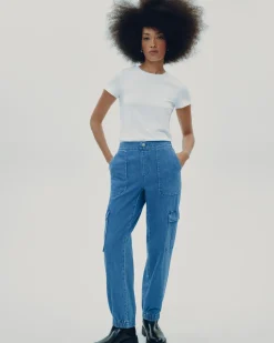 Denim Jogger with Cargo Pockets