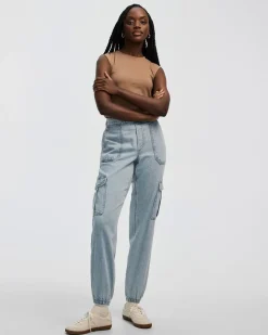 Denim Jogger with Cargo Pockets