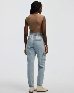 Denim Jogger with Cargo Pockets