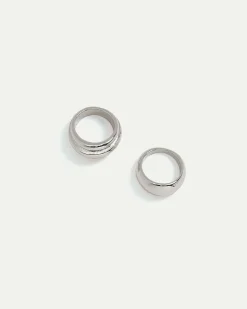 Domed-Effect Rings - Set of 2