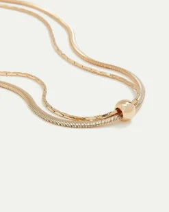 Double Snake Chain with Bead