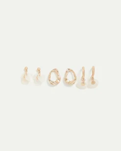 Earrings with Shells - 3 Pairs