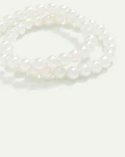 Elastic Bracelets with Pearls - Set of 2