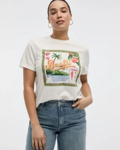 Extended-Sleeve Crew-Neck Graphic T-Shirt
