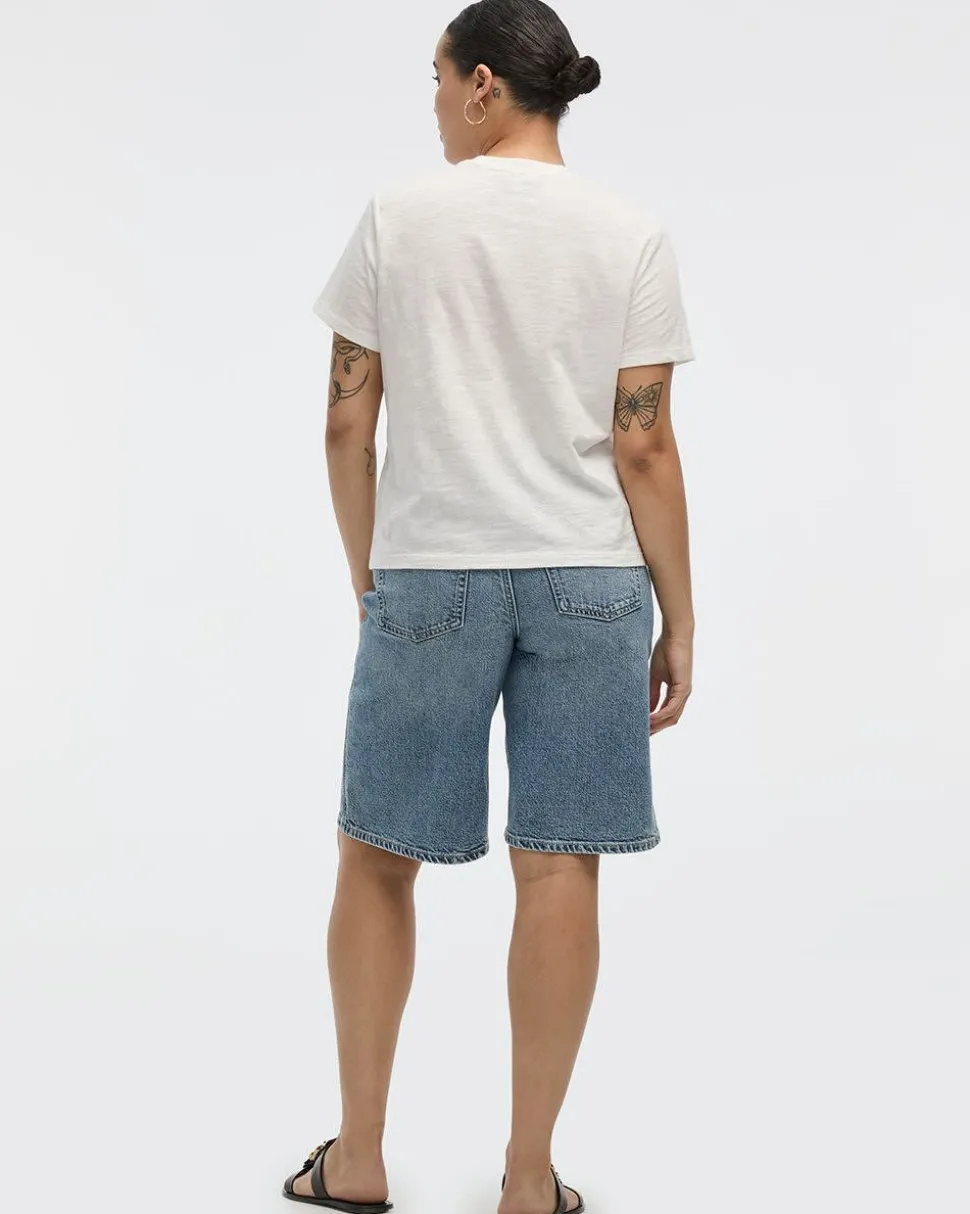 Extended-Sleeve Crew-Neck Graphic T-Shirt
