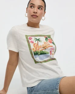 Extended-Sleeve Crew-Neck Graphic T-Shirt