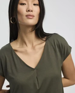 Extended-Sleeve V-Neck Tunic