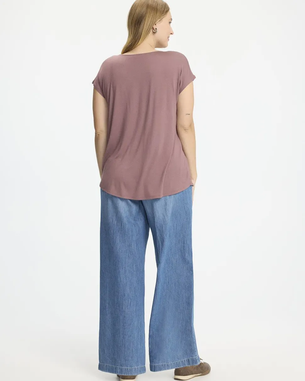Extended-Sleeve V-Neck Tunic
