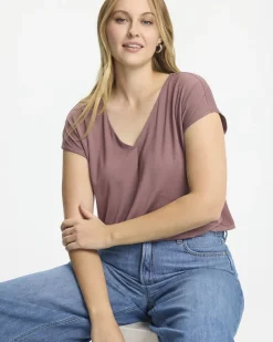 Extended-Sleeve V-Neck Tunic