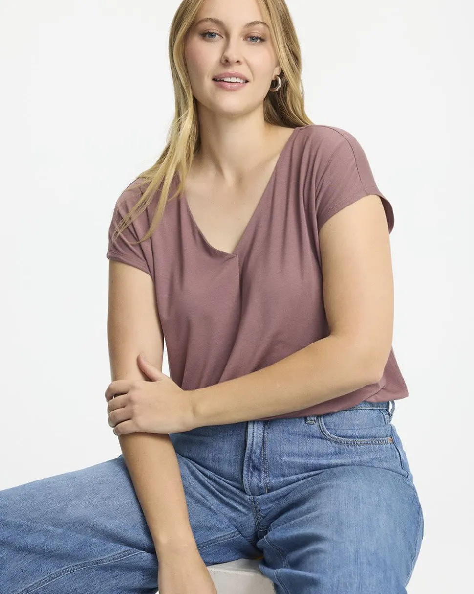 Extended-Sleeve V-Neck Tunic