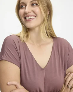Extended-Sleeve V-Neck Tunic