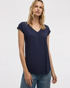 Extended-Sleeve V-Neck Tunic