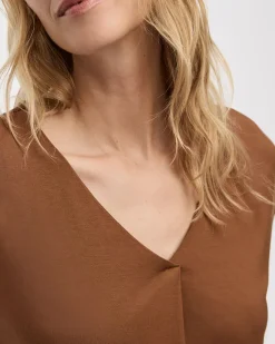 Extended-Sleeve V-Neck Tunic