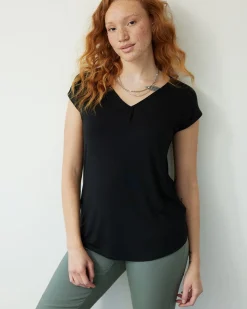 Extended-Sleeve V-Neck Tunic