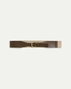 Faux Leather Elastic Belt