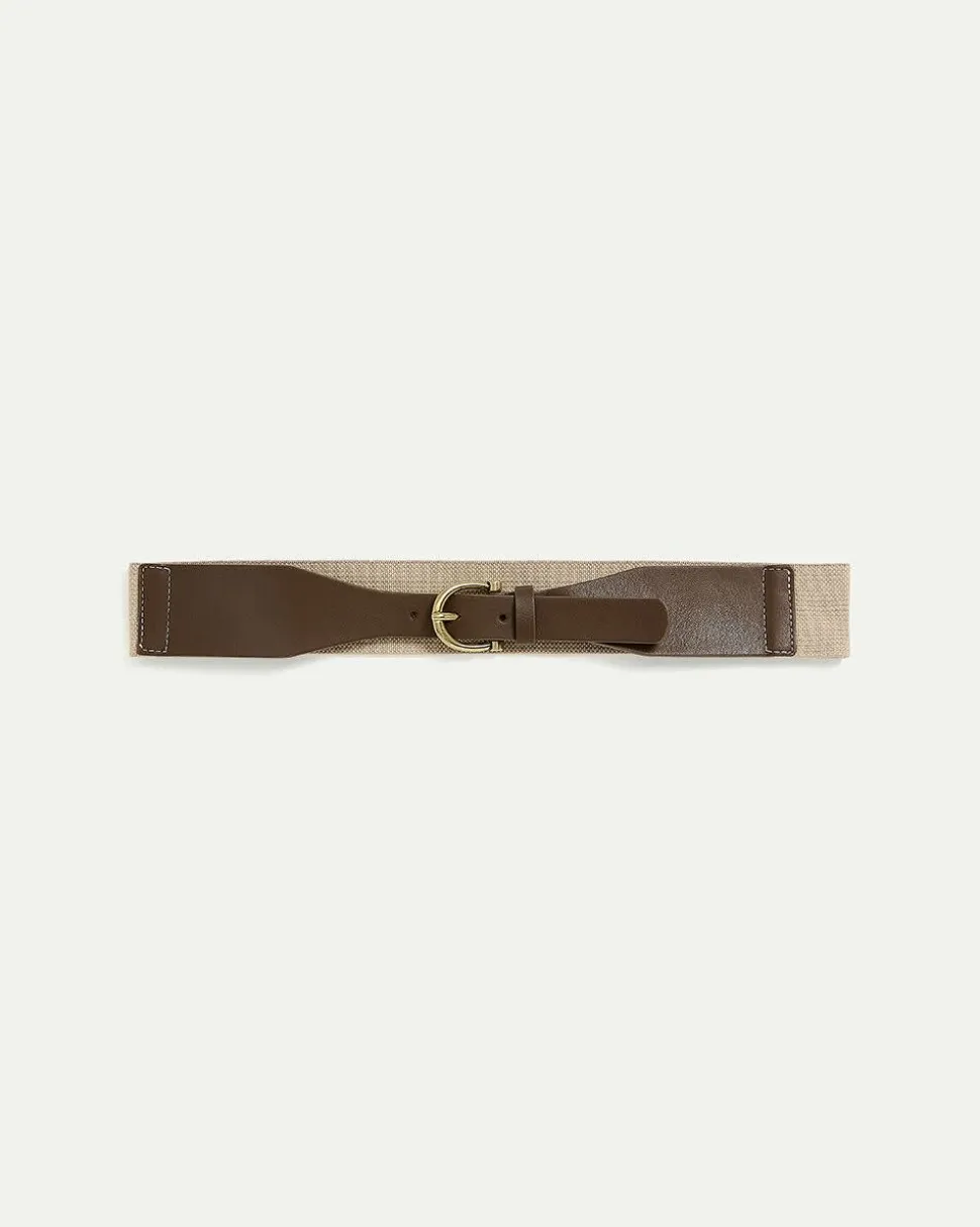 Faux Leather Elastic Belt