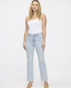 Flare-Leg Mid-Rise Ankle Jean