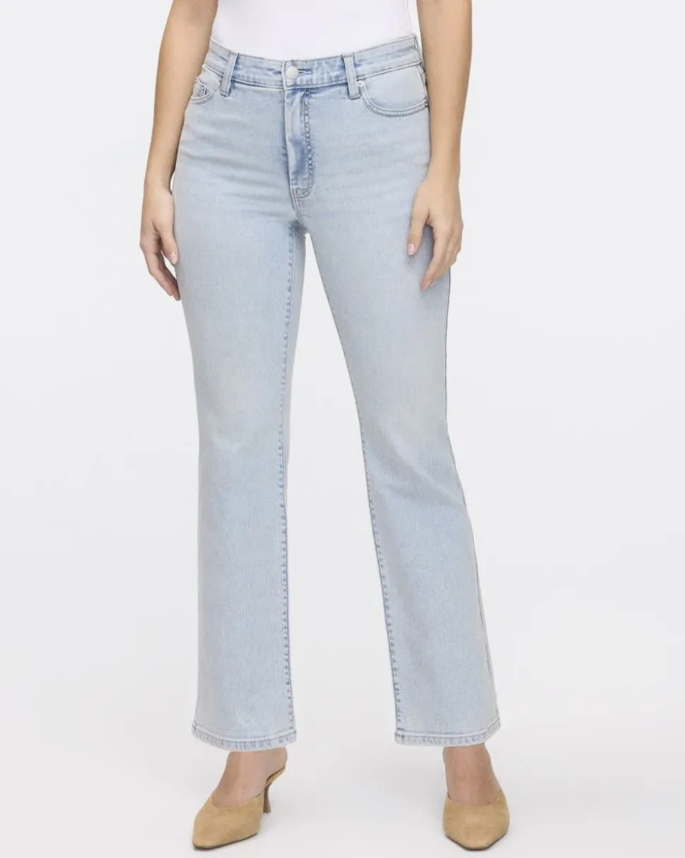 Flare-Leg Mid-Rise Ankle Jean