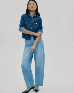 High-Rise Barrel Jeans