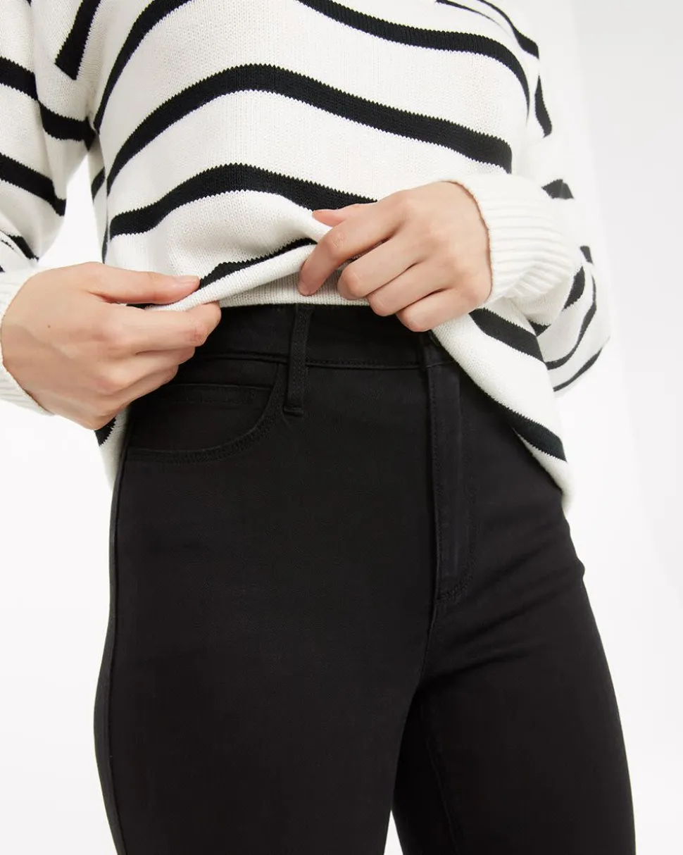 High-Rise Black Jean with Skinny Leg - The Signature (R)