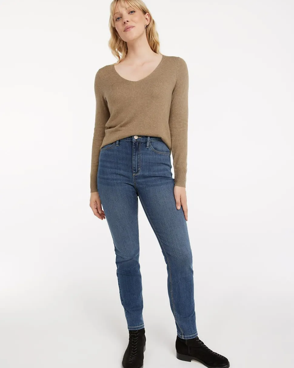 High-Rise Medium Wash Jean with Skinny Leg - The Signature (R)