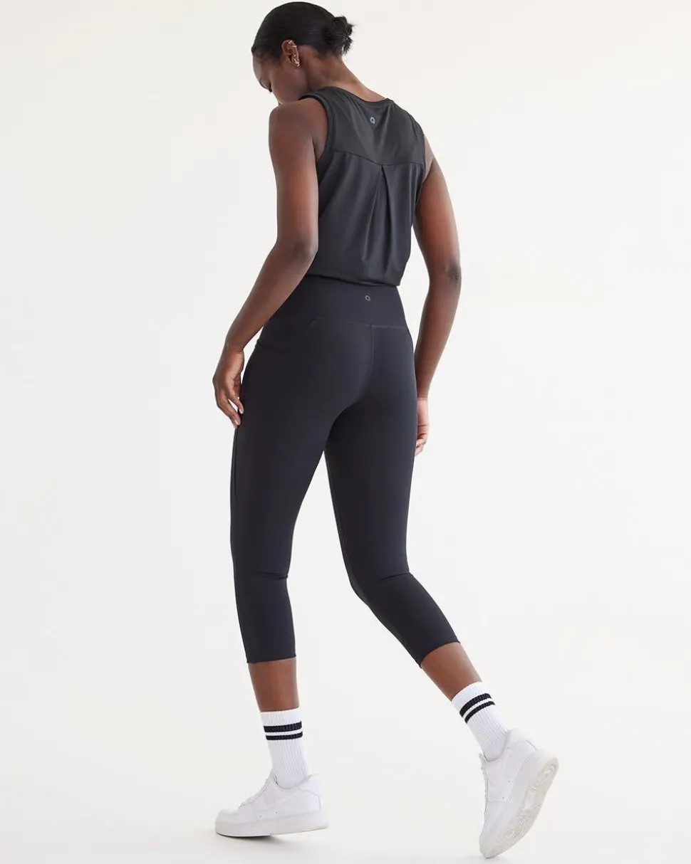 High-Rise Pulse Capri Legging with Pockets, Hyba