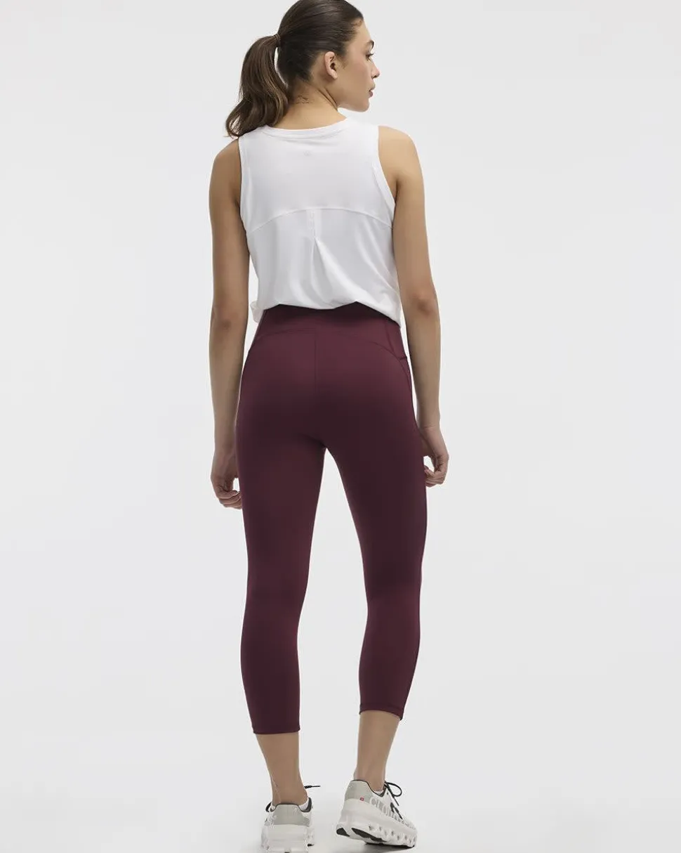 High-Rise Pulse Capri Legging with Compression Waistband - Hyba