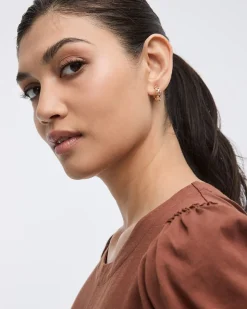 Hoops and Stud Earrings - 6 Pairs