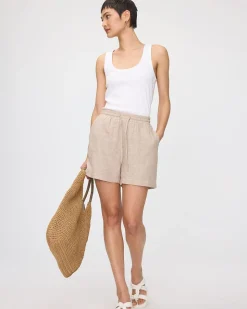 Linen Shorts with Drawstring