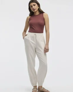 Linen-Blend Jogger Pant